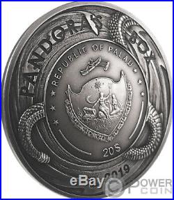 PANDORA BOX Evil Within EHR Epic High Relief 3 Oz Silver Coin 20$ Palau 2019