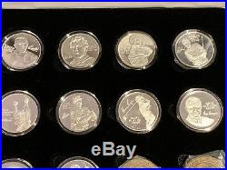 PGA World Golf Hall of Fame Lot of 12 Coins with Case. 999 Silver Medallions