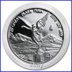 PROOF LIBERTAD MEXICO 2018 1/2 1/4 1/10 1/20 OZ Proof Silver Coin in Capsule