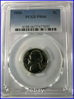 Pr66 1956 Pcgs Graded Proof Set Us Coins Unc. P-mint Show Quality Lot Pr 66