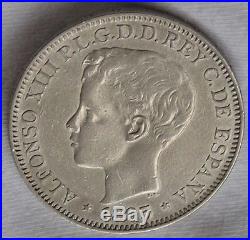 Puerto Rico 1895 Silver Peso