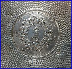 RARE Chinese Silver Tael Dollar Antique Coin Dishes