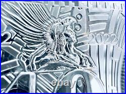 REVERSE PROOF 3 oz 2022 Libertad Mexico 999+ Silver Coin Bar Banco de México