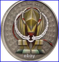 ROLLING CALF World of Cryptids 1 Oz Silver Coin 2$ Niue 2023