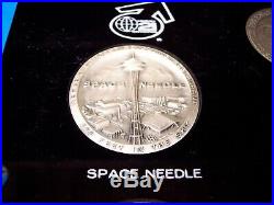 Rare 1962 Seattle Worlds Fair. 999 Silver Coin Set 8 Medals Plus Space Medal