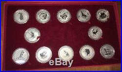 Rare! Complete Set Australia 1 Oz. Silver Lunar Series 1 Coins 1999 2010