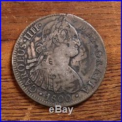 Raw 1800 Mexico Mo FM 8R Mexican Silver 8 Reales Coin