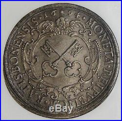 Regensburg 1694 Silver Keys Thaler NGC AU55