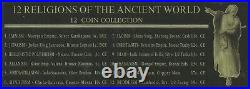 Religions of the Ancient World 12-Coin Set Bronze and Silver Coins. COA