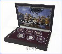 Renaissance Boxed Set of 6 Silver Coins Box Set w COA