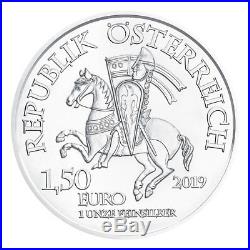 Roll of 20 2019 Austria 1 oz Silver Leopold 1.5 Euro Coins GEM BU SKU56717