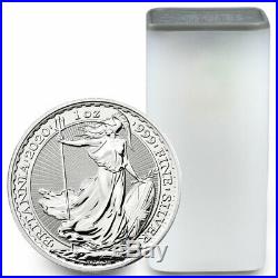 Roll of 25 2020 Britain Silver Britannia 1oz Silver Coins BU SKU59531