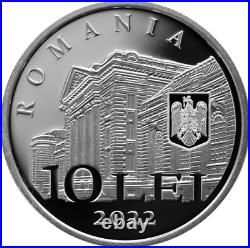 Romania 10 lei silver 31.1 g Ana Aslan 125 years UNC proof coin BNR 2022