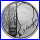 Romania 10 lei silver coin 31.1g 130 year anniversary birth of mateiu caragiale