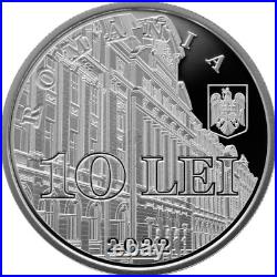 Romania 10 lei silver proof coinTudor Vianu 125 year anniversary BNR 2022