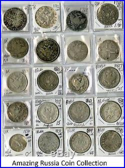 Russia Lifetime OLD Coin Collection Lot of 3,523 Coins Silver Copper KWC $75,000