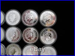 SALE! Lunar Series I (12) 1 oz. 999 Silver Coin Set Perth Mint 1999-2010