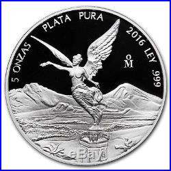 SALE PROOF LIBERTAD MEXICO 2016 5 oz Proof Silver Coin in Capsule