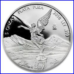 SALE PROOF LIBERTAD MEXICO 2018 5 oz Proof Silver Coin in Capsule