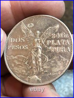 SASA High Grade 1921 Silver Mexico Dos Pesos