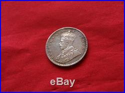 SCARCE 1911 British India King George V One Rupee Silver Coin Great Condition