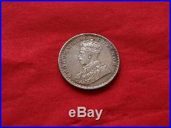 SCARCE 1911 British India King George V One Rupee Silver Coin Great Condition