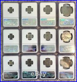 SHIP WRECK El Cazador Spanish 8 2 1 1/2 Real Silver Coin NGC 4 Coin Bulk Set