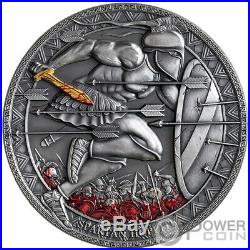 SPARTAN HOPLITE Legendary Warriors 3 Oz Silver Coin 3000 Francs Cameroon 2019