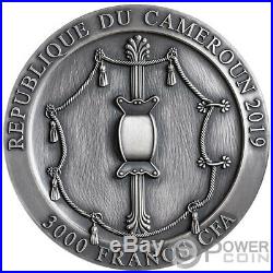 SPARTAN HOPLITE Legendary Warriors 3 Oz Silver Coin 3000 Francs Cameroon 2019