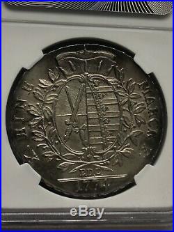 Saxony 1774 Friedrich August Silver Thaler NGC MS62 Top Pop Coin High Relief