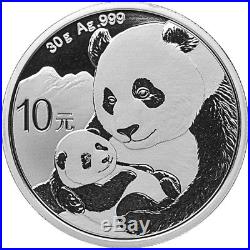 Sheet of 15 2019 China 30 g Silver Panda ¥10 Coins GEM BU PRESALE SKU55882