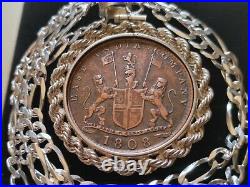 Shipwreck 1808 East India Co. Cash coin Pendant on an 18 Sterling Silver Chain
