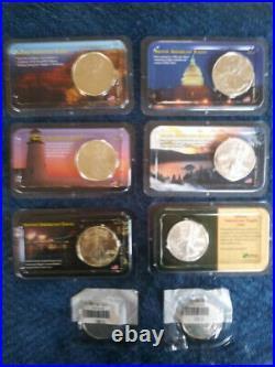 Silver Eagle Collection 8 B. U. Coins