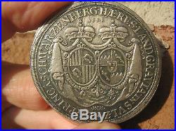 Silver Thaler 1696 Ferdinand et Maria Anna, Austria, Schwarzenberg 47 mm coin