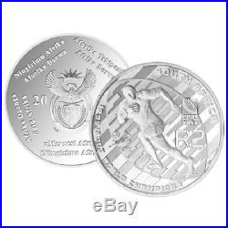South Africa 1995-2007 Silver Proof Two Rand Coin- 2011 Rugby World Cup