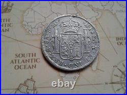 Spanish Colonial 8 Reales Silver 1796 CAROLUS IIII