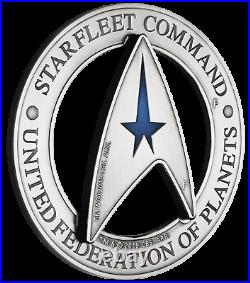 Star Trek STARFLEET COMMAND EMBLEM 2019 3oz SILVER HOLEY DOLLAR & DELTA COIN SET