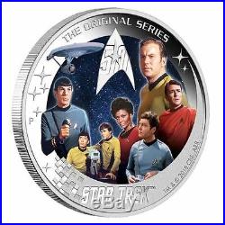 Star Trek U. S. S. Enterprise NCC-1701 Crew 2016 2oz Silver Proof Coin