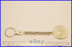 Taxco 925 Sterling Silver Key Chain with 1 oz Mexican. 999 Silver Libertad Coin