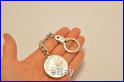 Taxco 925 Sterling Silver Key Chain with 1 oz Mexican. 999 Silver Libertad Coin