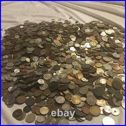 Ten 10 Full Lb Pounds Foreign Coins? Unsearched World Money Lot Silver