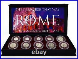 The Golden Age of Rome- Imperial Silver Coinage Ten Ancient Silver Coins w COA