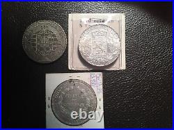 Three coins this Lot Including a high-grade 1870 Belgium Coin Brazil IndoChina