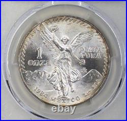 Toned 1984- Mexican Libertad 1 Onza Silver Coin PCGS MS67