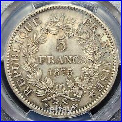 Toned Silver 1873-A France 5 Francs PCGS MS65 Gem BU