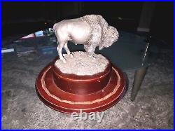 U. S. Buffalo Crystal Nicket Start Set statue stand & 10 coins with crystal cases