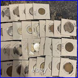 Vintage Foreign Coin Lot + Wheat Cents + Us Stamp Lot. 999 Silver! Quarter Set