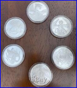 WORLD OF DRAGONS Full Set of 6 BU 1 oz silver. 999 Coins / Rounds