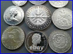 WORLD SILVER COINS LOT 9 silver coins Random Years 1885/1982 COLLECTIBLES