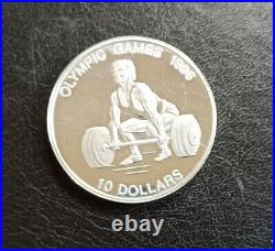 Weightlifting Silver Coins & Commemorative medals set 6 pieces sport Collection